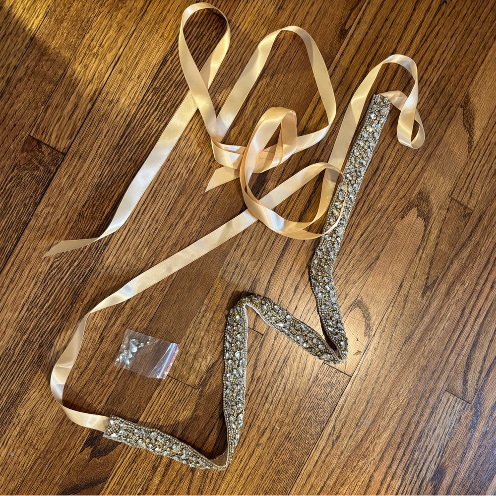 Gold Beaded Sash/Belt